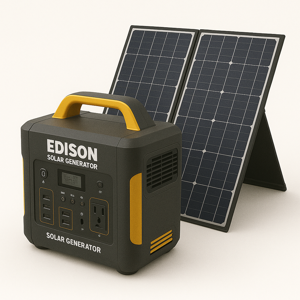 Edison Solar Generator Kit – 500Wh + Panel